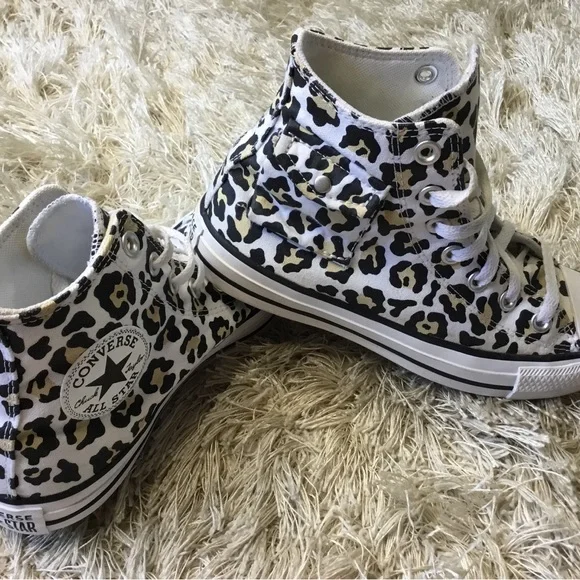 CONVERSE Men’s 5 Women’s 7 LEOPARD CHUCK TAYLOR SNEAKER SHOES SIDE POCKET - Picture 4 of 6